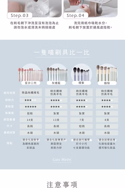 一隻喵|灰燼藍系列刷具組(不含化妝包):圖片 3
