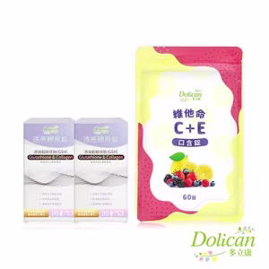 多立康穀胱甘肽透亮膠原蛋白錠90粒X2 +維他命C口含錠 60粒